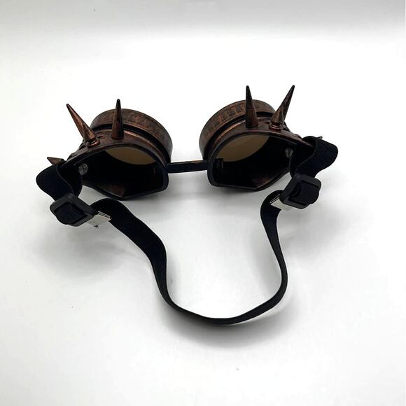Spike Steampunk Cosplay Goggles Glasses Weld Halloween Cyber Punk Gothic - Picture 3 of 6